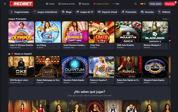 Mesas de casino en vivo de 1RedBet