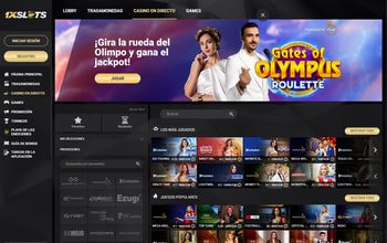 Sección de casino en directo de 1xSlots.