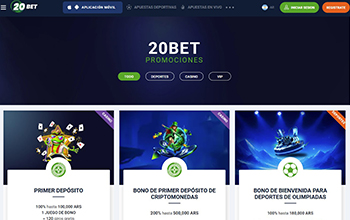 Catálogo de tragamonedas del casino 20Bet.