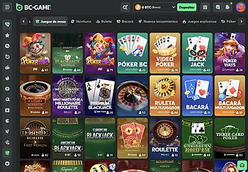 Juegos de mesa del casino BC.GAME.
