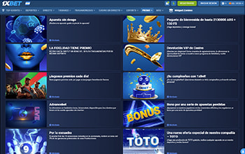 Promociones disponibles al depositar con AstroPay en 1xBet.