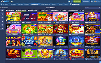Catálogo con los juegos de casino online que más pagan en 1xBet.