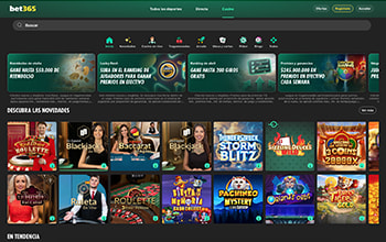 Página de inicio del casino online bet365 para Buenos Aires.