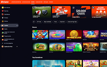 Página de inicio del casino online Betano para Buenos Aires.