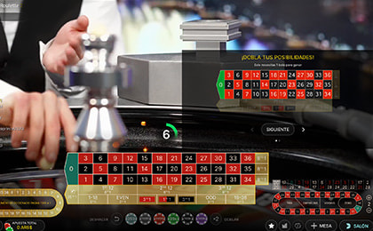 Partida de Double Ball Roulette en BetBox.