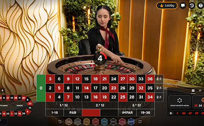 Partida de ruleta rapida latina dentro del casino BetBox.