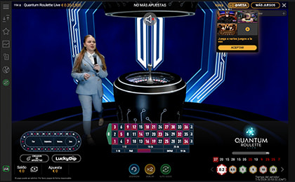 Mesa de Quantum Roulette en BetLabel.