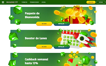 Promociones disponibles en el casino online Brazino777
