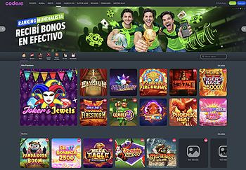 Página de inicio del casino Codere.