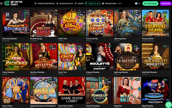 Catálogo de casino en vivo de GranaWin.