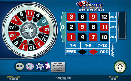 Partida de French Roulette dentro del casino JET Casino.