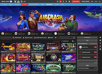 Sección MegaGames del casino Megapari.