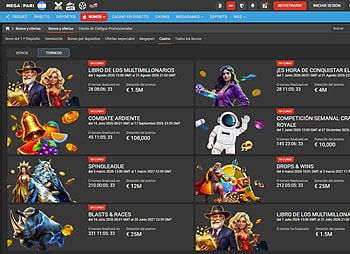 Torneos de casino en Megapari.