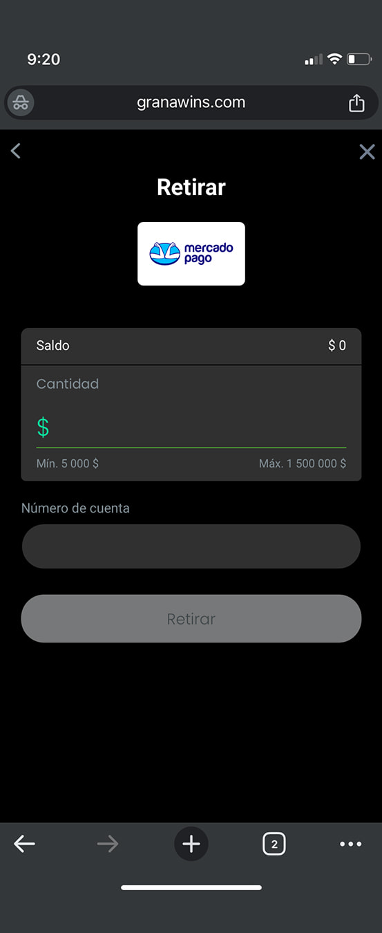 Métodos de pago disponibles para retirar dinero en Granawin.