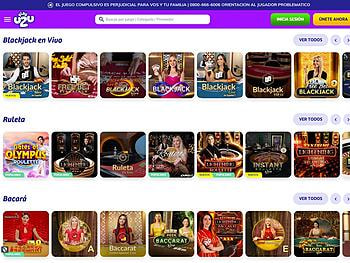 Mesas de blackjack y ruleta del casino en vivo de PlayUZU.