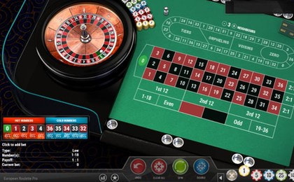 Mesa de ruleta europea en el casino Rabona Argentina.