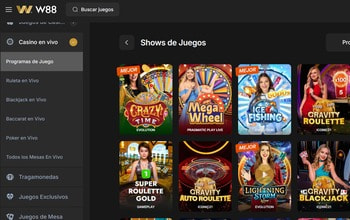 Sala de casino en vivo de W88 con crupieres reales