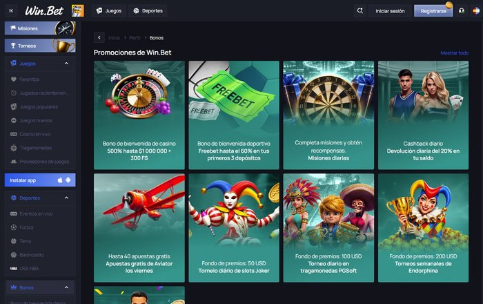 Promociones y bono de bienvenida de Win.bet