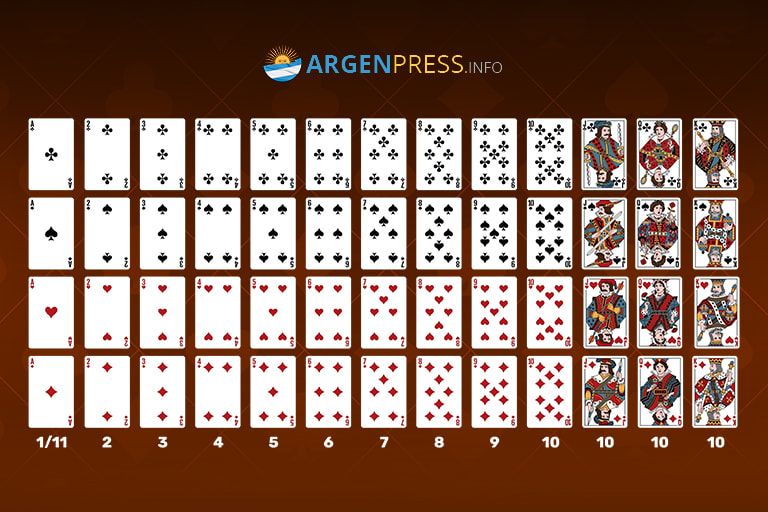 blackjack valor de las cartas