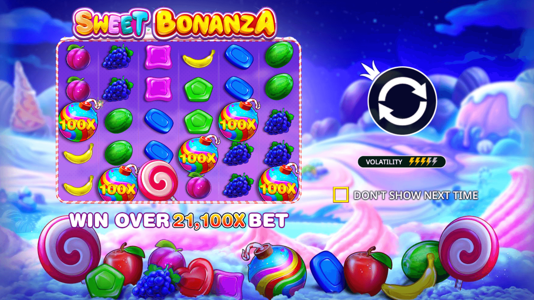 Partida de la tragamoneda Sweet Bonanza